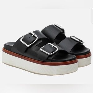 J/Slides Black Platform Sandals